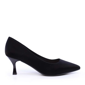 Pantofi cu toc mic femei Solo Donna negri 1162DP2541N