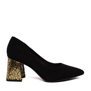 Solo Donna black women's statement heel shoes 1169DP6100VN