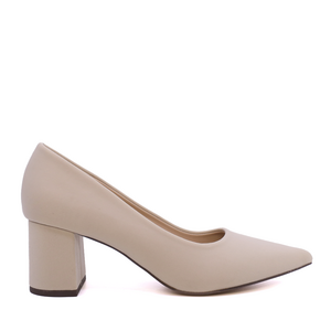 Women's Solo Donna beige satin shoes 2547DP8848RABE