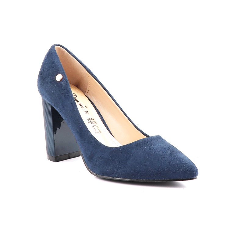 Solo Donna Women's navy blue medium heel pumps 1161DP1151VBL