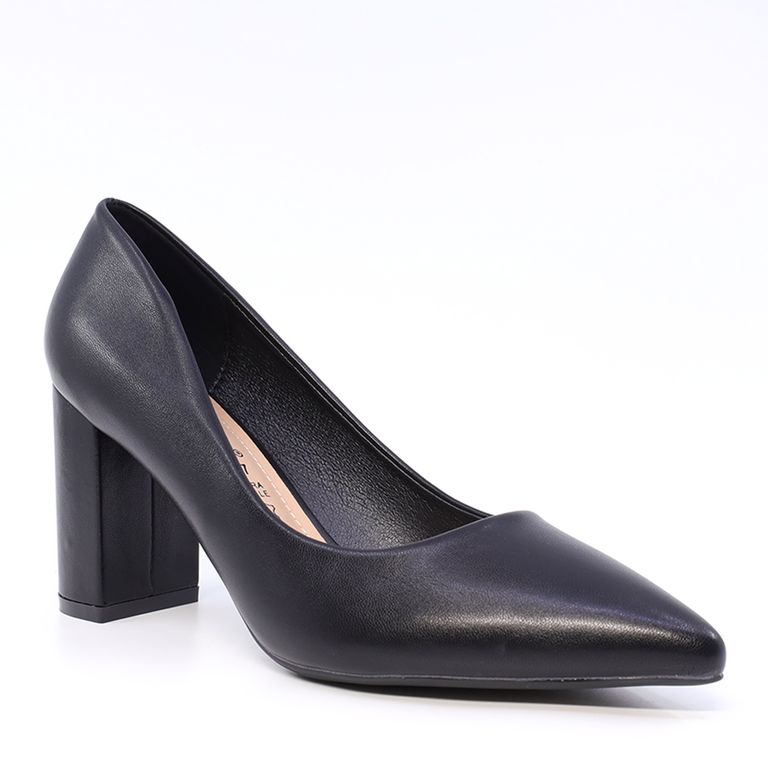 Solo Donna women's black shoes with heel 2546DP3944N.