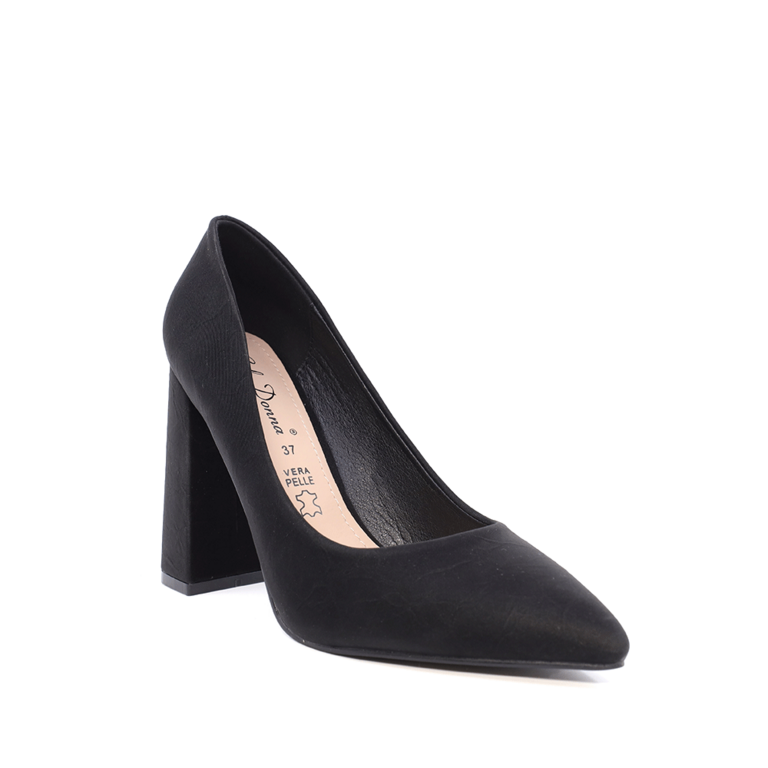 Pantofi femei Solo Donna negri cu toc înalt 1166DP2210N