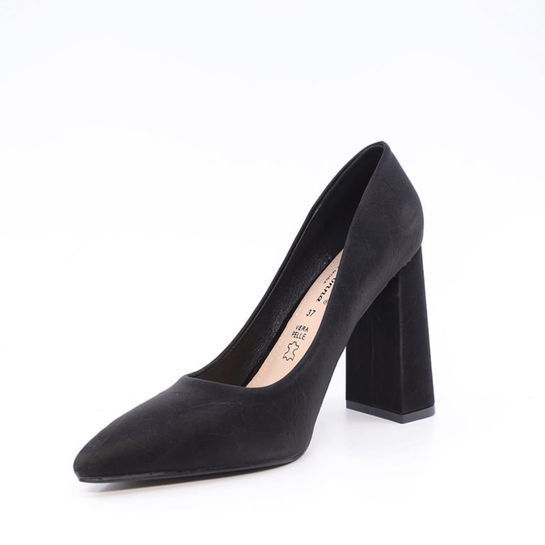 Pantofi femei Solo Donna negri cu toc înalt 1166DP2210N