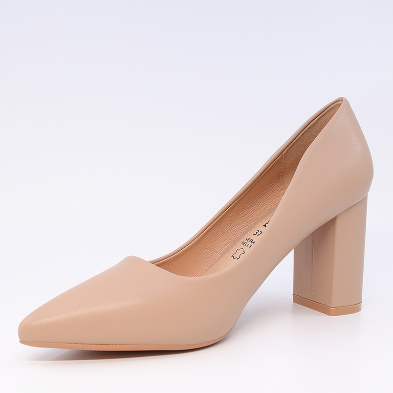 Solo Donna women's nude shoes with heel 2546DP3944NU.