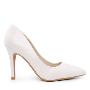 Pantofi stiletto femei Solo Donna albi din satin 1165DP5100A
