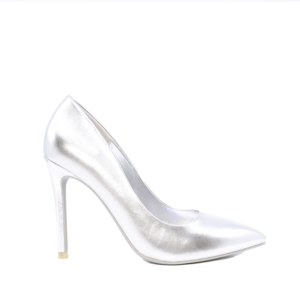 Women's Solo Donna silver stiletto pumps with a heel 1166DP2510AG