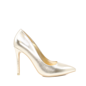 Women's Solo Donna gold stiletto pumps with a heel 1166DP2510AU