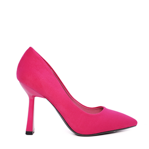 Pantofi stiletto femei Solo Donna fuchsia cu toc asimetric 1167DP2610VFU 