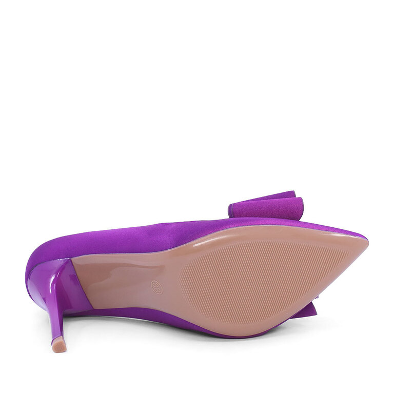 Solo Donna purple satin women's stiletto shoes 1167DP2810RAMO