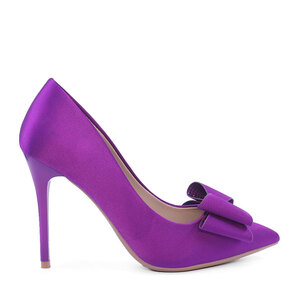 Chaussures à talons aiguilles pour femmes en satin violet Solo Donna 1167DP2810RAMO