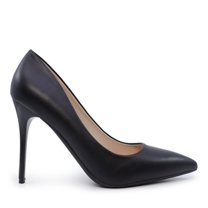 Solo Donna women stiletto pumps in black faux leather 1165DP4400N