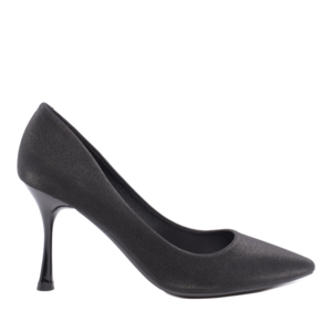 Solo Donna women stiletto pumps in black faux leather 2856DP61310N