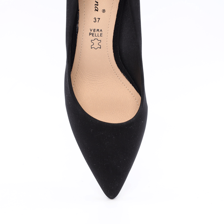 Women's Solo Donna black stiletto pumps with a heel 1166DP2310N