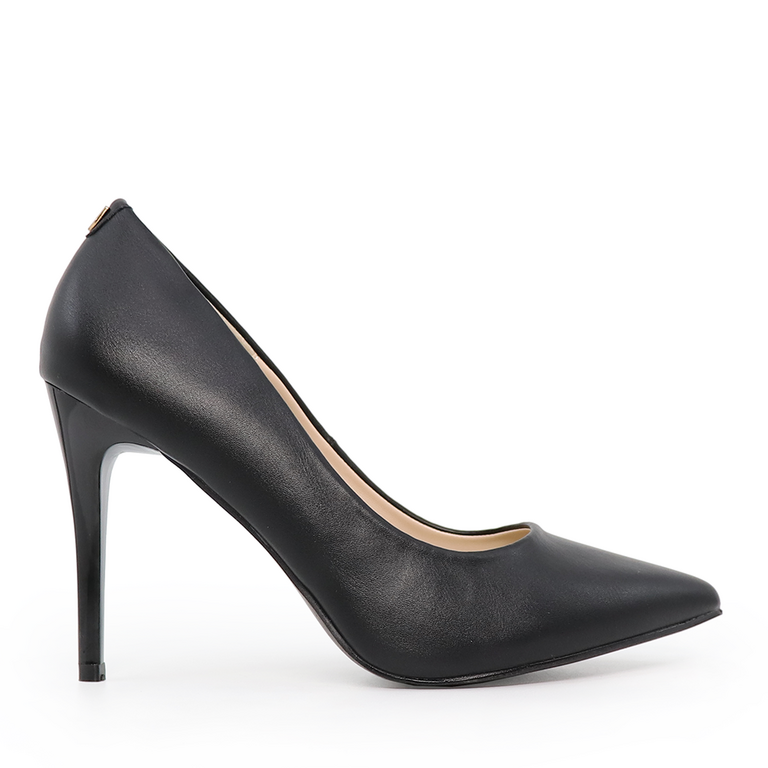 Pantofi stiletto femei Solo Donna negri cu toc înalt 1166dp4753n