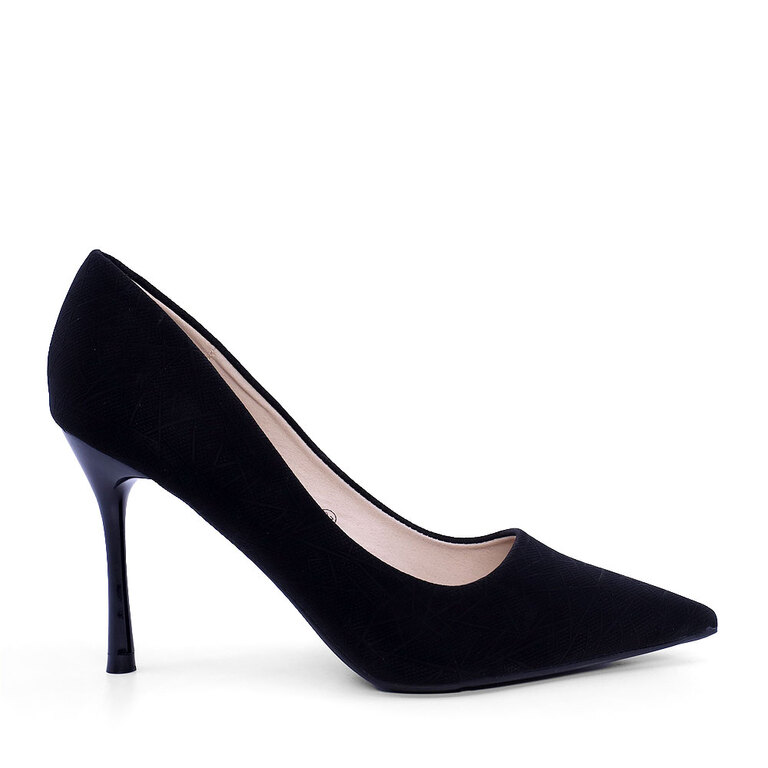 Pantofi stiletto femei Solo Donna negri cu toc înalt 1167DP8101N