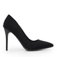 Pantofi stiletto femei Solo Donna negri cu aspect de velur 1166dp4101vn