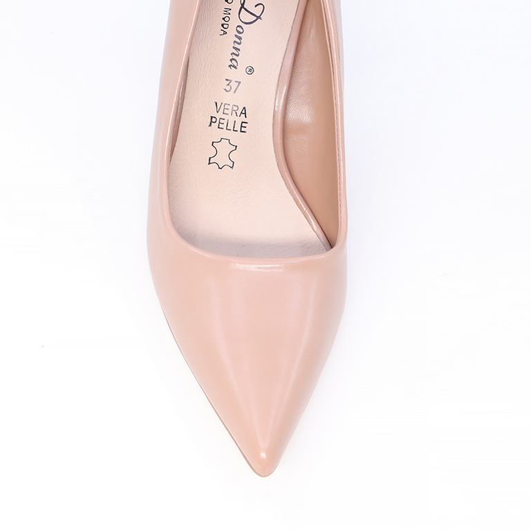 Solo Donna women's nude stiletto shoes with heel 2546DP3944NU.