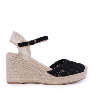 Sandale cu platformă femei Solo Donna negre 2549DS9415N