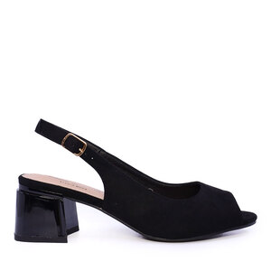 Solo Donna women's low heel sandals black 1169DS2510VN