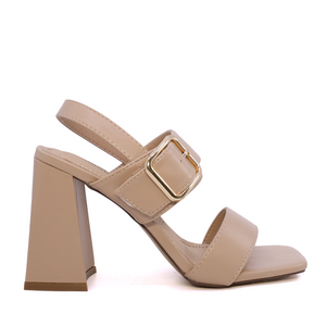 Women's sandals Solo Donna beige high heel 2547DS8531BE