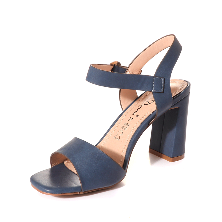 Solo Donna Women's blue high heel sandals 2541DS66975BL