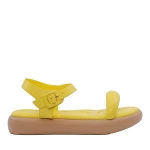Solo Donna women sandals in yellow faux leather 2855DS9562G