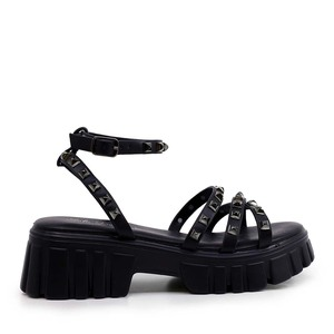 Sandale femei Solo Donna negre cu accesorii 2859DS23061N
