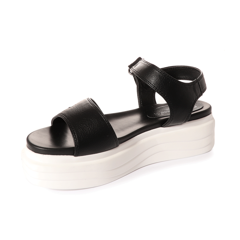 Solo Donna Women's black velcro sandals 2541DS74779N