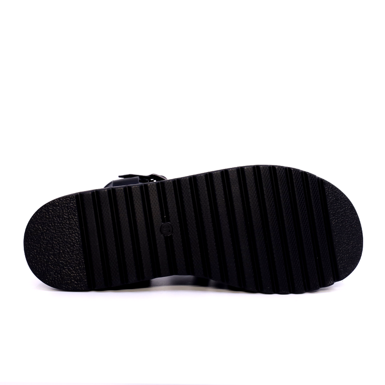 Women's Solo Donna black synthetic platform sandals 2547DS8919N