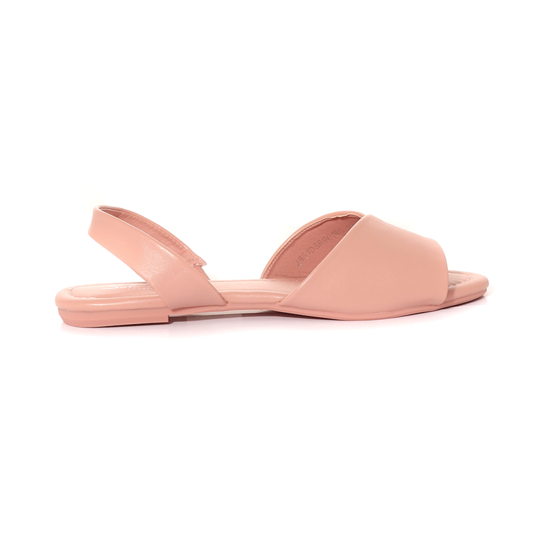 Sandale femei Solo Donna roz cu baretă elastică 2851DS8961RO