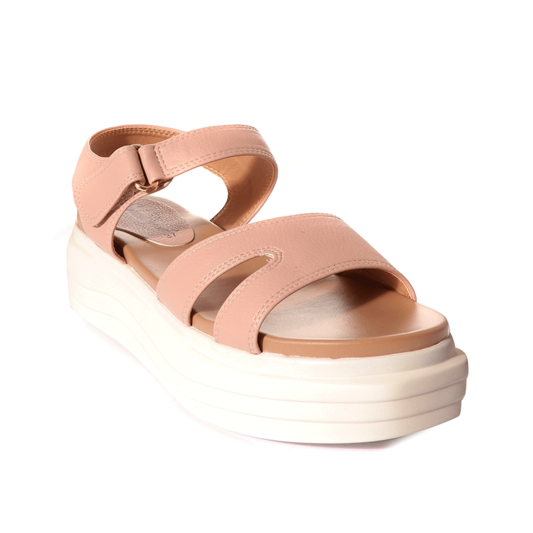 Solo Donna Women's pink velcro sandals 2541DS74779RO