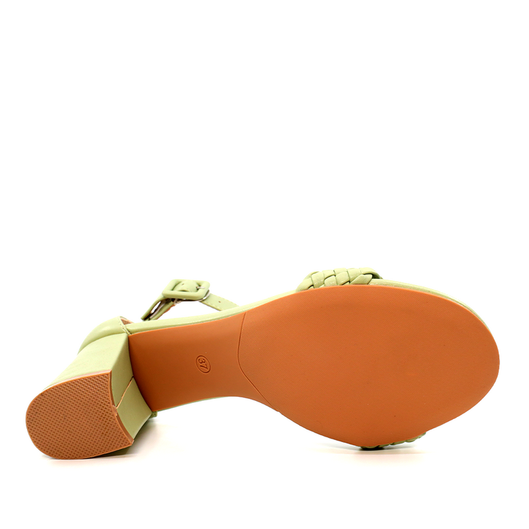 Sandale femei Solo Donna verzi  cu toc 2855DS0005V 