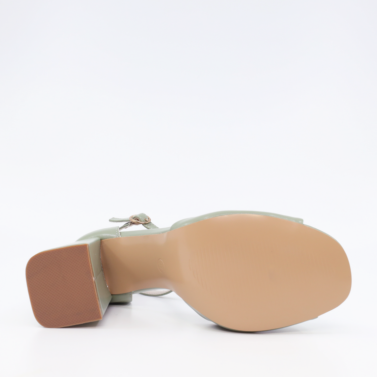 Sandale femei Solo Donna verzi cu toc mediu 1165DS2400V