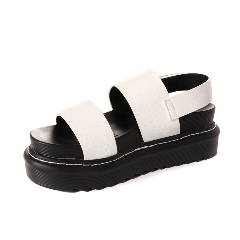 Solo Donna Women's white glam platform sandals 2541DS7045A