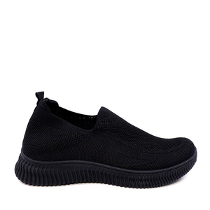 Women's Solo Donna black textile slip-on shoes 2547DPS9674N