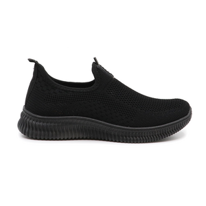 Sneakers slip on femei Solo Donna negri din material knitted 2545DPS2160N 