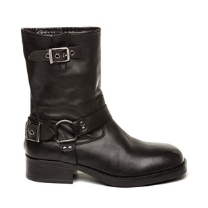Cizme biker bărbați Steve Madden Anvil negre din piele 1478BGANVILN
