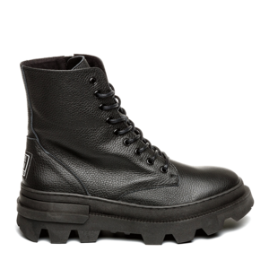 Men's black combat boots by Steve Madden made of leather 1476BGBASN