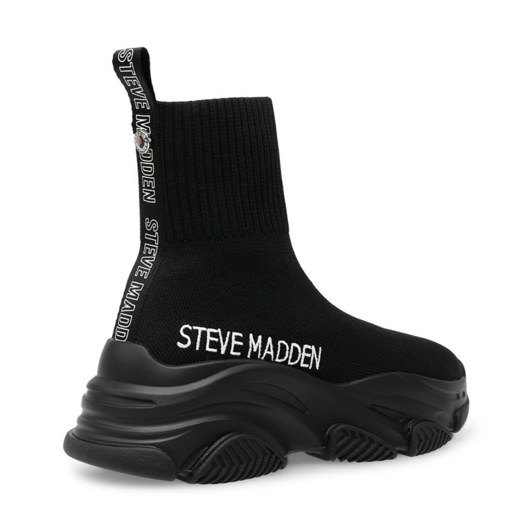 Women's Steve Madden Prodigy Black Textile Slip On Boots 1467DGSPRODIGYN