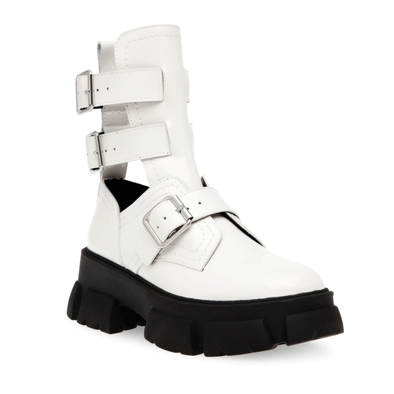 Bottes Steve Madden Femme En Cuir Noir - Taille UK 6,5 / US 8,5 - Talon 4 Pouces - Occasion
