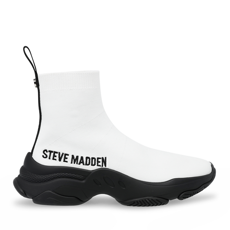 Steve Madden women Master boots in white fabric 1464DG11442A