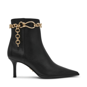 Ghete femei Steve Madden negre din piele cu accesoriu 1462DGLinkInN