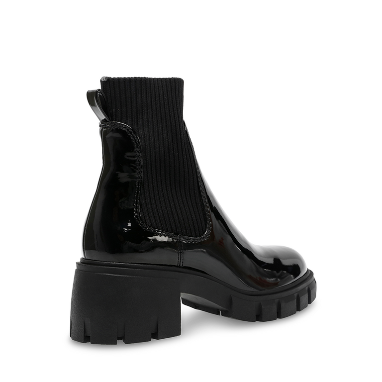 Steve Madden women Hutch boots in black faux leather 1464DG12117LN