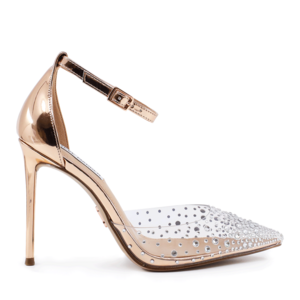 Chaussures à talons aiguilles dorées pour femmes de Steve Madden avec strass, modèle 1466DDRAVAGEDRA.