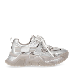 Sneakers femei Steve Madden Kingdom argintii din material sintetic și textil 1467DPKINGDOM-EAG