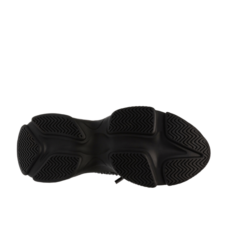 Women's Steve Madden Meter black textile sneakers accessorized with rhinestones 1467DPMETERN