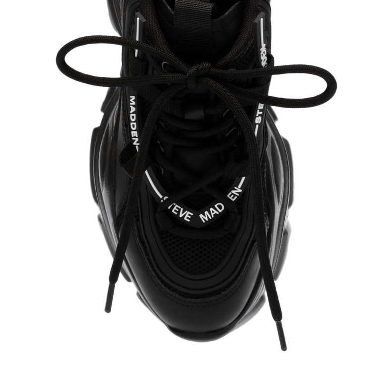 Women's black sneakers by Steve Madden, made of synthetic and textile materials, model 1466DPRECOUPEN.