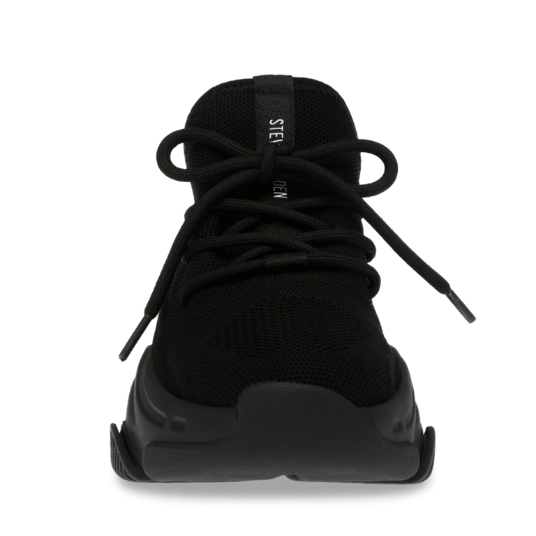 Women's black textile sneakers by Steve Madden with logo, model 1466DPSPROTEGE-EN.