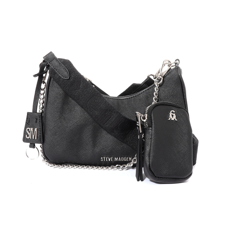Steve Madden women crossbody bag in black faux leather 1462POSSVITALSN