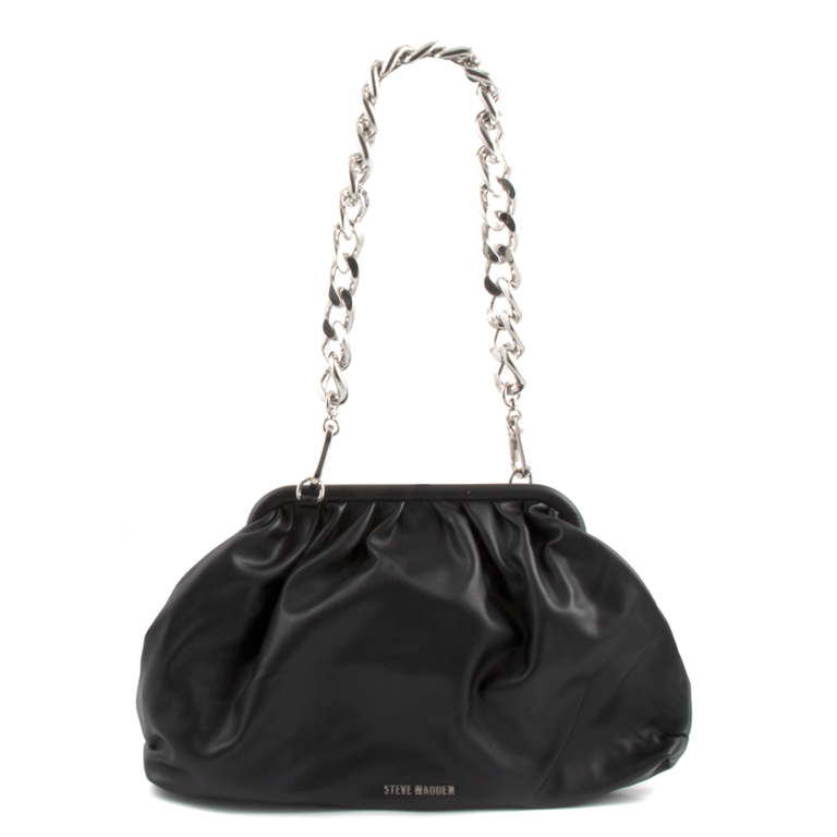 Steve Madden pouch bag in black faux leather 1461POSSREVIVEN